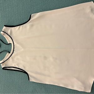 LOFT Cream/Black Sleeveless Top - Like New